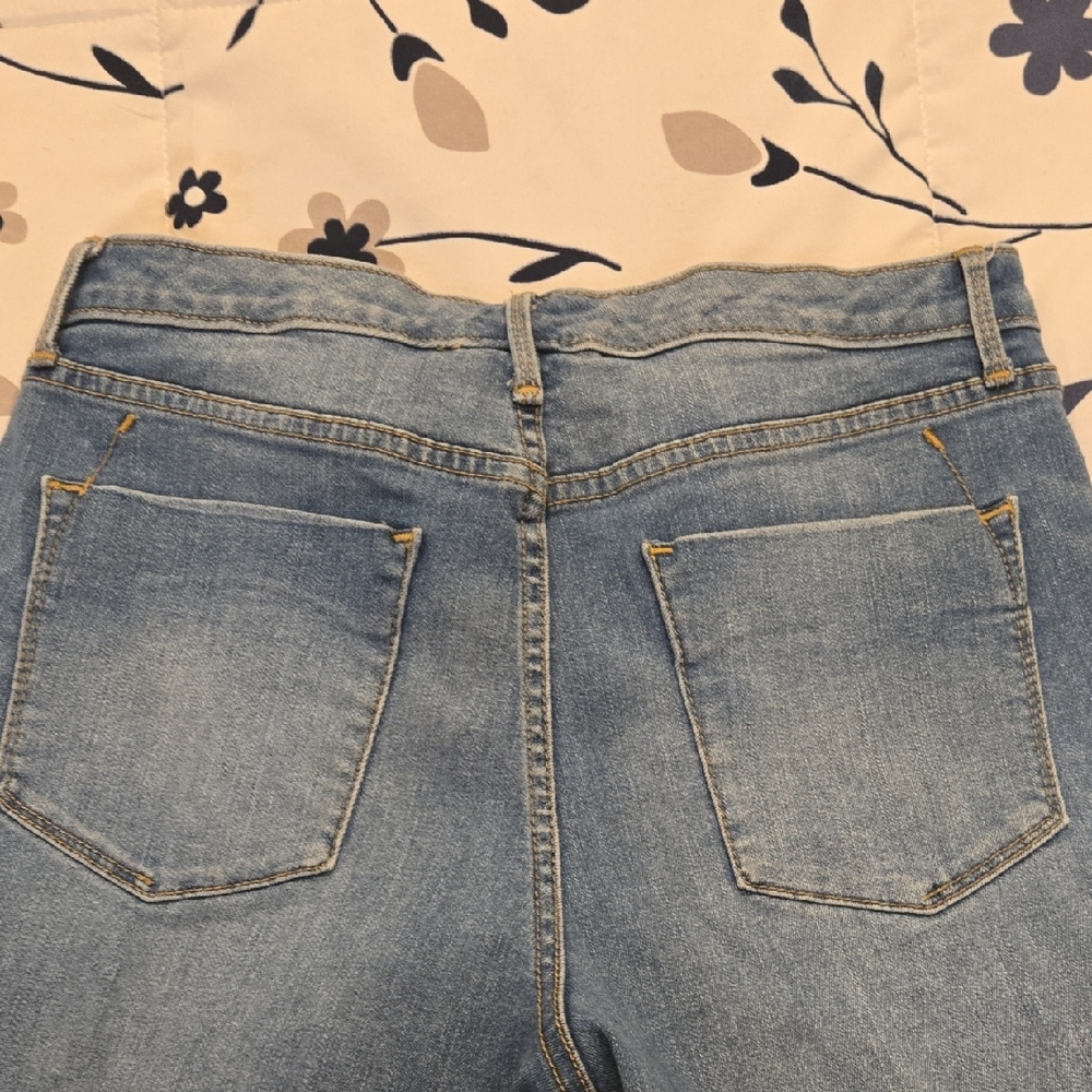 Mossimo From Target Blue High Rise Distressed Jeans - Picture 5 of 8